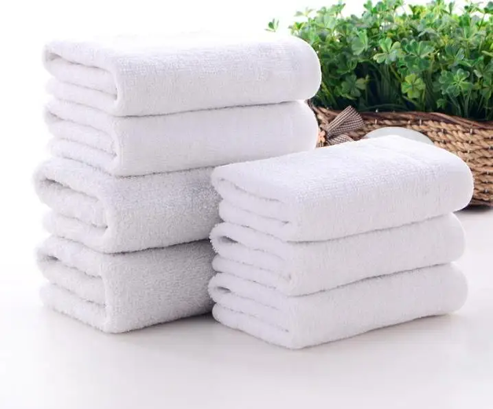 

Hot Sale Cotton Towel White Hotel Towels Face Towels Bath Towel for Adults High Absorbent Wholesale