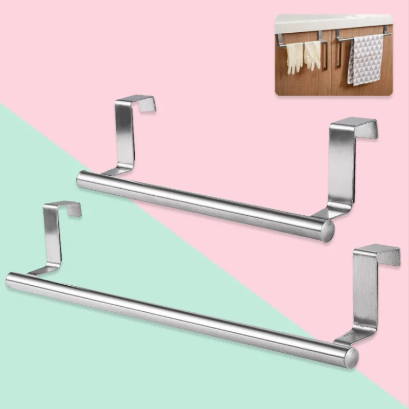 

1PC Towel Racks Stainless Steel Bathroom Shelf Fixture Standing Cabinet Room Door Hanging Storage Box Kitchen Accessories