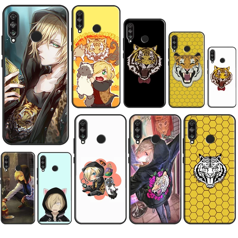 Чехол Yuri Plisetsky Tiger Yuri on ICE для Huawei P30 Pro P50 P20 P40 Mate 20 Lite P Smart 2019 Nova 5T Honor 50 10i 8X 9X