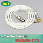 Кабель для наушников 4,4 мм XLR 2,5 мм 99% чистого серебра 8 ядер для Beyerdynamic DT1770 DT1990 PRO AKG K181 pro 2015 M220 LN006787