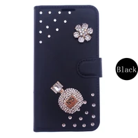 high grade shining rhinestone angel fox phone case cover for oneplus 9 pro pu leather flip diamond cases with card slot capinha