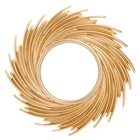 Декоративное зеркало в форме солнца из ротанга, инновационное художественное украшение, круглое зеркало для макияжа, настенное зеркало для ванной, LX0C