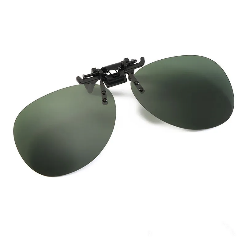 

Detachable Night Lens Driving Metal Polarized Clip On Glasses Sunglasses Car Driver Goggles