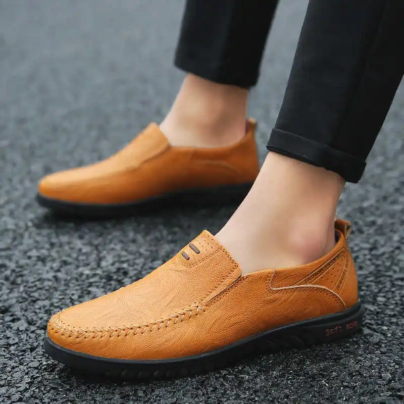 

Middle-Aged Luxury Shoes Colored Slip On Shoes Men Coole Loafer Hard-Wearing Sneakers Shoes Shock Absorption Tennis Bright Buty
