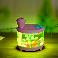 beautiful landscape fish tank humidifier domestic air purifier simulation of aquarium fish tank colorful night light humidifie