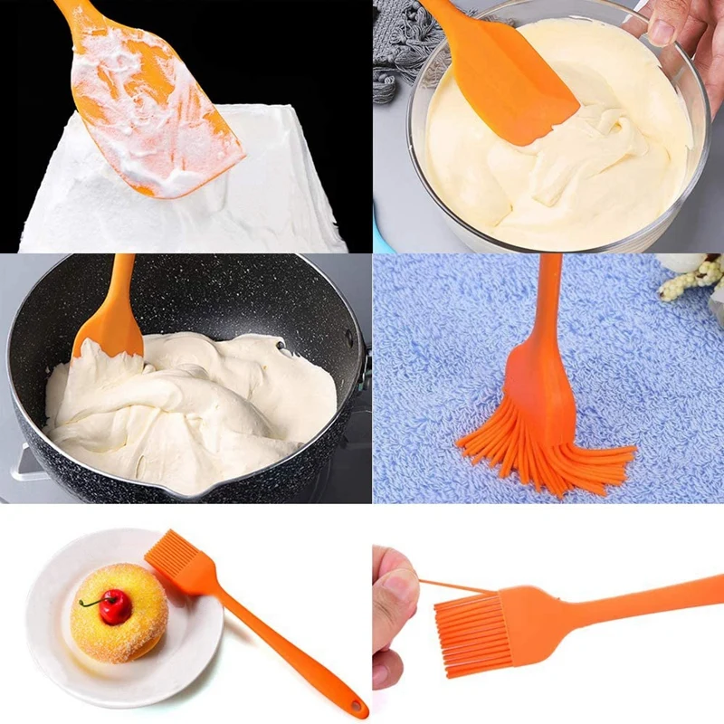 

Silicone Bakeware Set,Bread Loaf Pan Toast Baking Mold Non-Stick Bread Pans Baking Set, Including Spatula,Brush