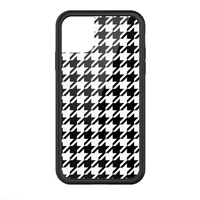 houndstooth silicone pc phone case for iphone 6s 7 8 plus x xs max xr 11 12 pro hard fundas for samsung s21 s30 note 21