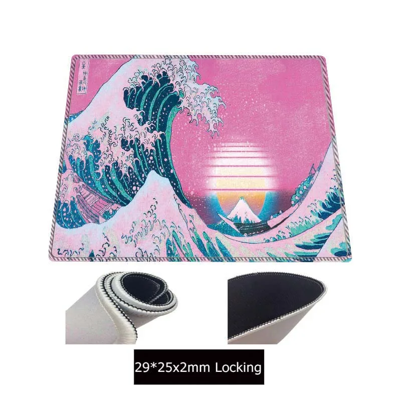 

MRGBEST Great Wave Landscape RGB Gaming Computer Mousepad Large Big Gamer Desk Mouse Pad Led Mause Pad Backlit Keyboard Mice Mat