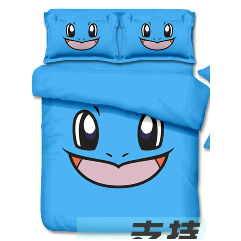 

4pcs/set Snorlax Bedding Cover Set Cute Bed Sheets Pillowcase Sanded Milk Shreds Cartoon Anime Bed Comforters Home Decor