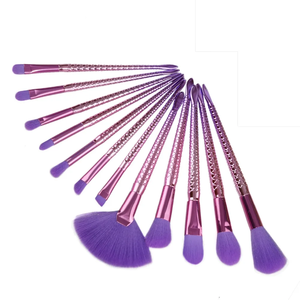 Кисти для макияжа в форме русалки 12 шт.|Аппликатор теней век| |