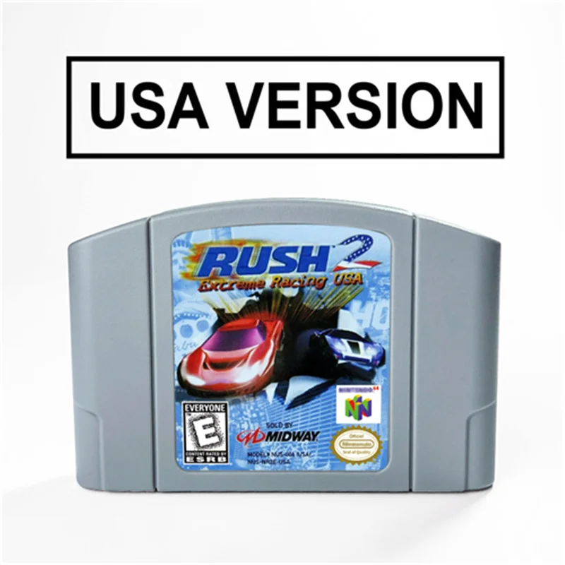 

Картридж для видеоигр Rush 2 Extreme Racing, США, версия NTSC, 64 бит