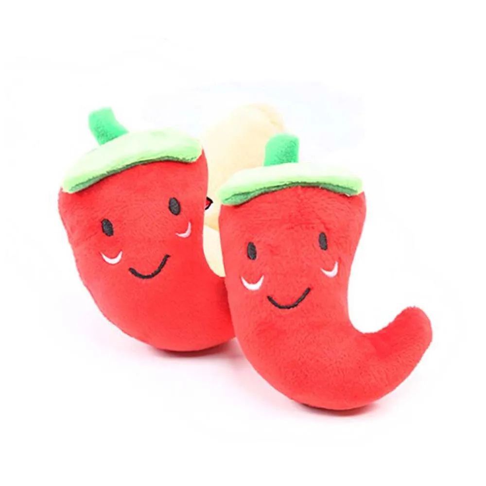 Игрушки для собак щенков Набивная игрушка пищалка пищащий плюшевый звук фрукты