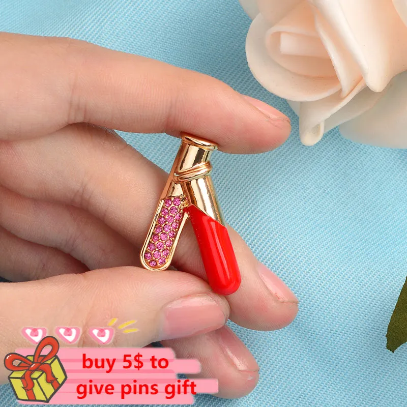 Брошь в виде трубки с эмалью колбой | Украшения и аксессуары