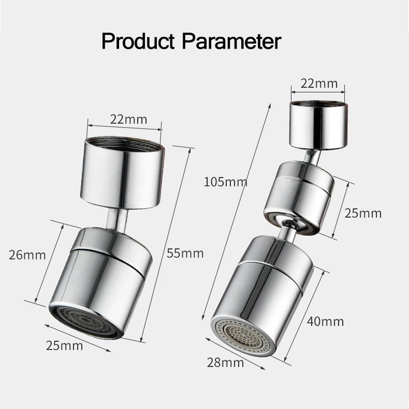 

720 Degrees Universal Splash Filter Faucet Spray Head Anti Splash Filter Faucet Movable Kitchen Tap Water Saving Nozzle Sprayer