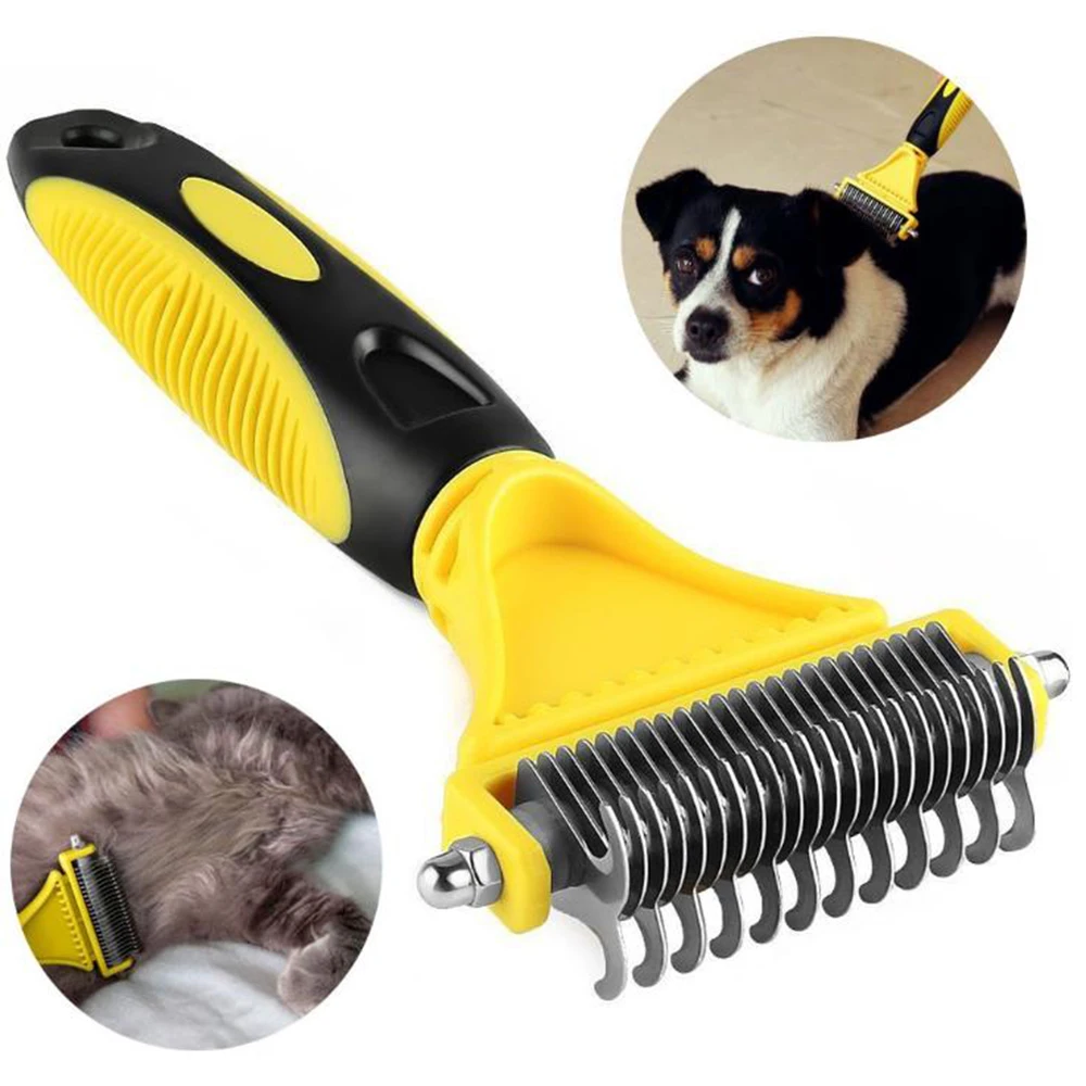 

Pet Hair Remover Brush Stainless Steel Cat Dog Fur Shedding Trimming Comb Dematting Grooming Tool Dog Hair Scissors Supplies