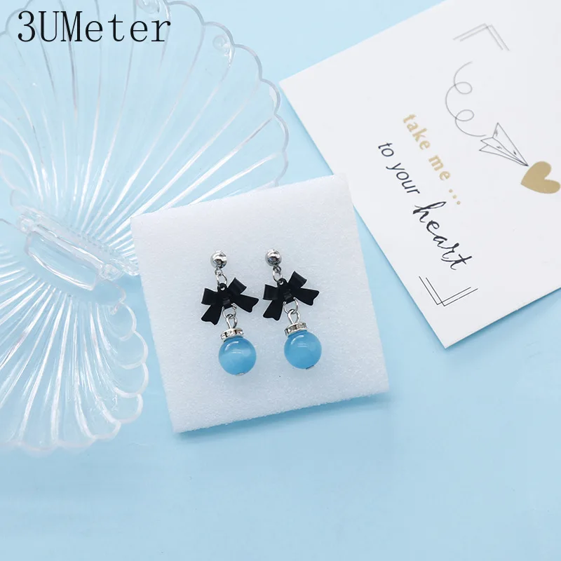 3UMeter Blue Series серьги для женщин с геометрическим рисунком опал гвоздики