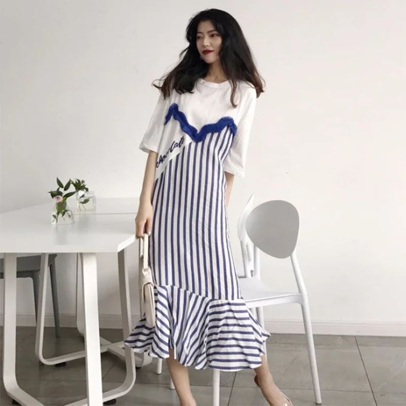 

175 Tall Women's Elegant Summer Student Fairy Mori Girl 170 Long French Niche A- line Dress