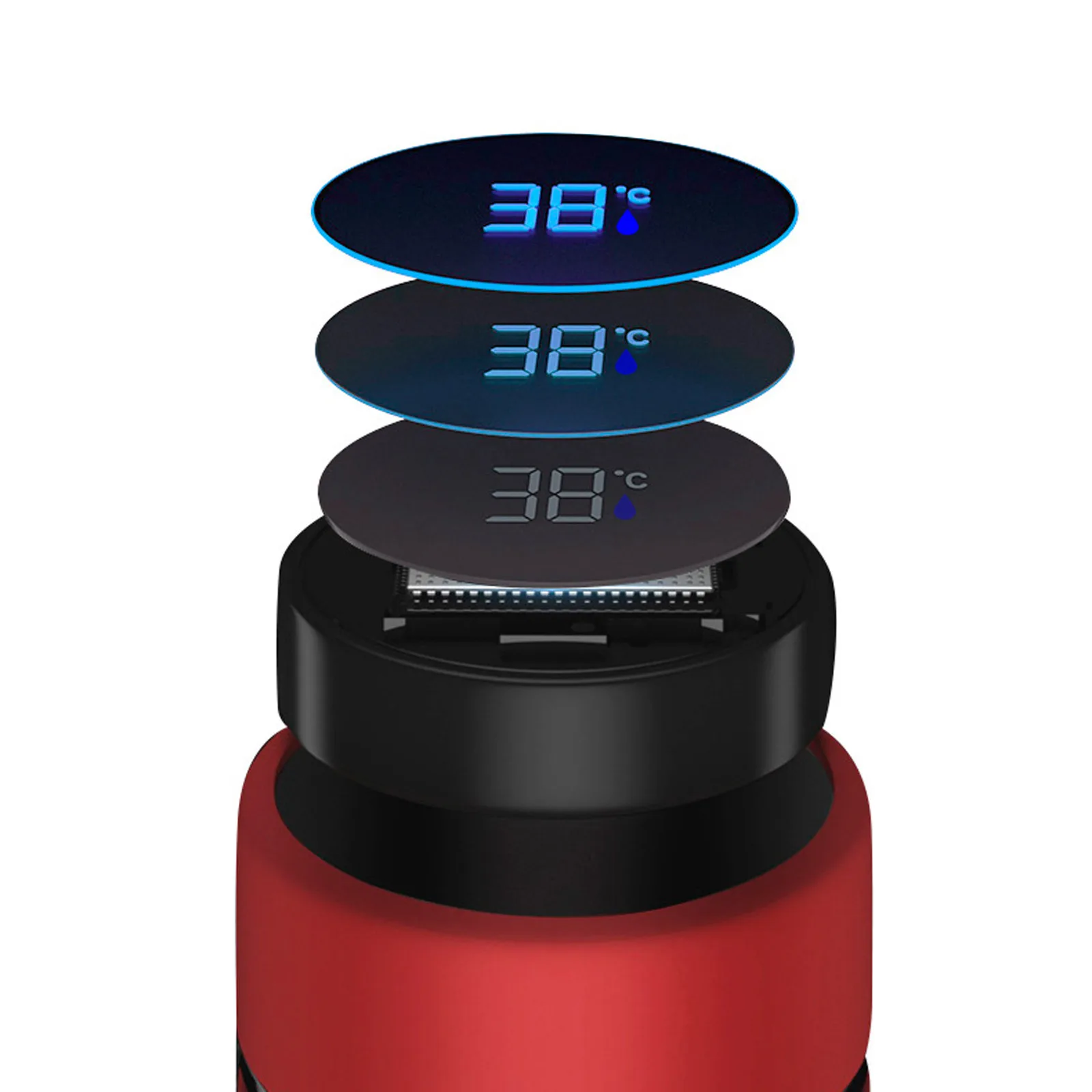 500 мл термо бутылка для воды Нержавеющая сталь Смарт Температура Led Дисплей