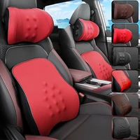 car seat headrest pillow padlumbar pad memory foam head neck waist cushion