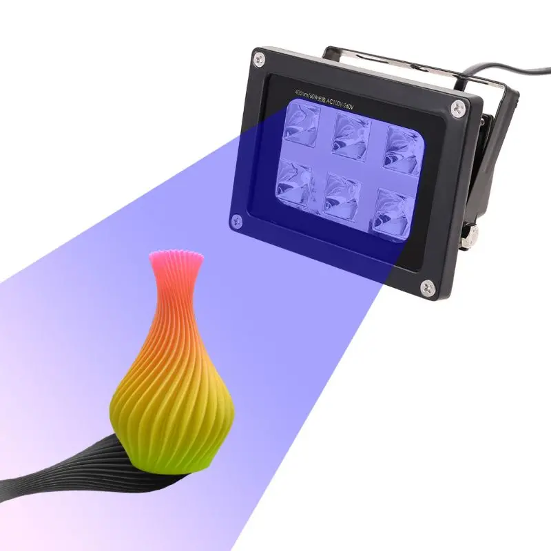 60 Вт 405 нм 6 УФ светодиодных ламп из смолы для SLA DLP 3D принтера US/UK/EU/AU 83XB|Детали и