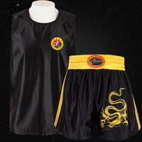 muay thai shorts men women mma kids 2 pcs boxing suits sports sleevelss shirt trunks fighting grappling sanda training clothes