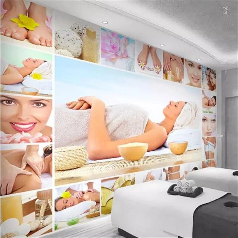 Пользовательские настенные 3d фотообои красота похудение здоровье ТВ фон уход за