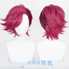 Парик для косплея LOL Arcane Vi, термостойкие синтетические волосы с глубокой розой, длиной 30 см, для женщин и мужчин, для ролевых игр, с шапочкой