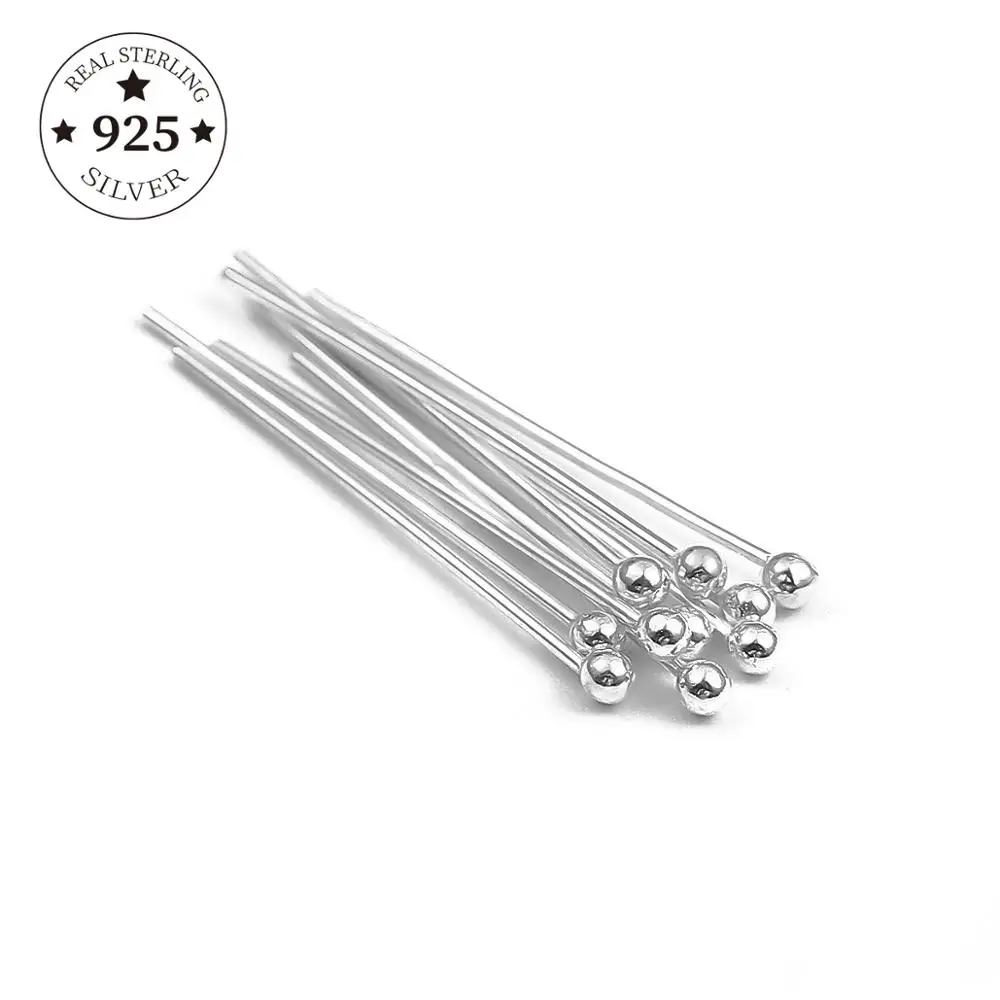 925 Sterling Silver Findings Head Ball Pins 15 20 25 30 35mm Needles For Diy Jewelry Making Accessories | Украшения и аксессуары