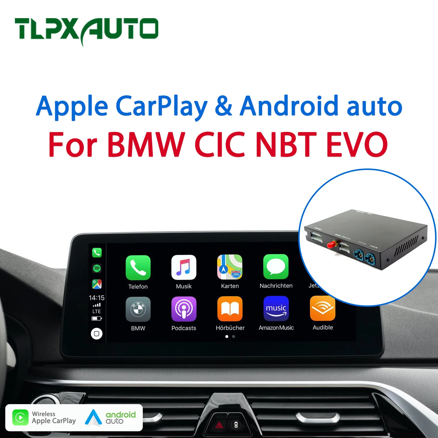 Беспроводной интерфейс Apple CarPlay автомобильный модуль Android для BMW серии 1 2 3 4 5 6 7 Mini X1