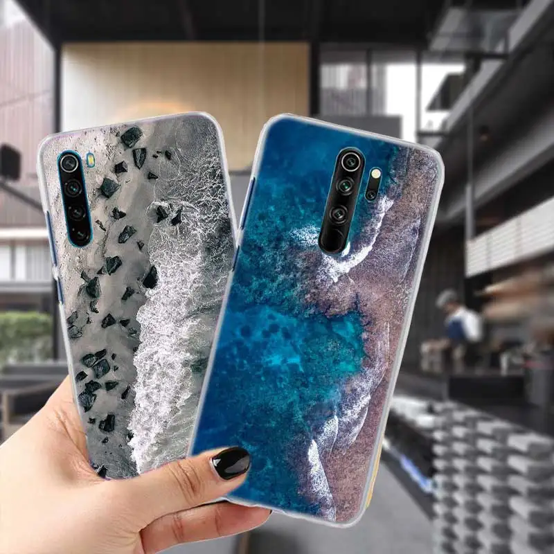 Чехол для Redmi Note 7 8 8T 9S прозрачный чехол с принтом голубым небом пляжем 9 10 Pro Max 10S 6 5