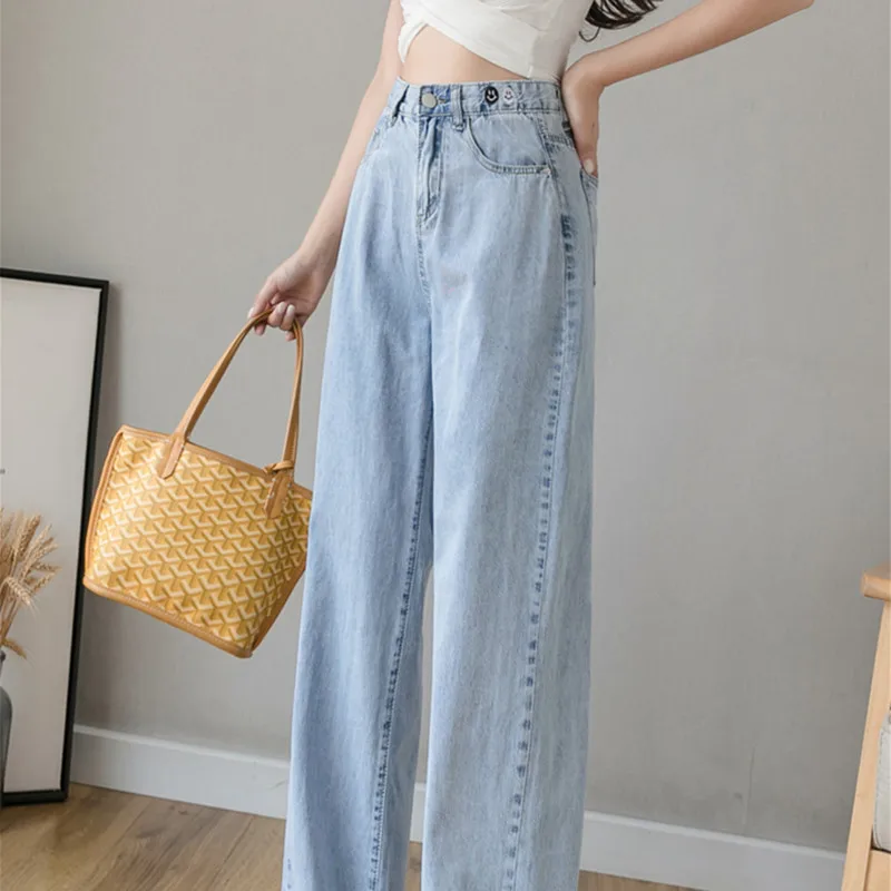 

Woman Jeans High Waist Clothes Wide Leg Denim Clothing Streetwear Vintage Quality 2021 Summer Fashion Harajuku Loose Pants