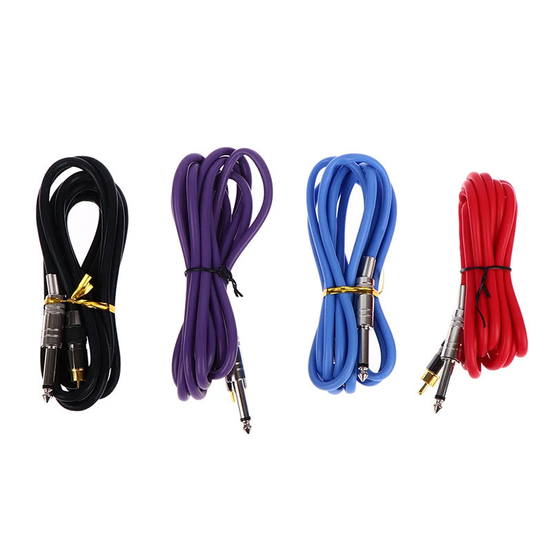 

1PC 1.8m RCA Tattoo Machine Terface Cable Clip Cord Switch Hook Line For Conversion Kit Power Supply Free Shipping