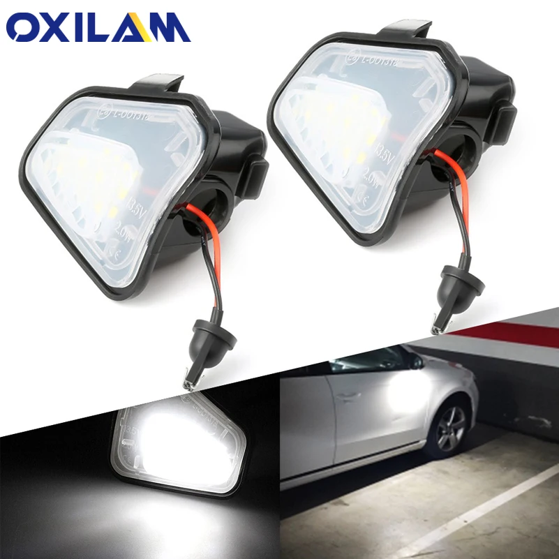 

2Pcs Canbus LED Side Mirror Puddle Lights Lamp for VW Volkswagen Jetta 10-15/EOS 09-11/Passat B7 2010~/CC 09-12/Scirocco 09-14
