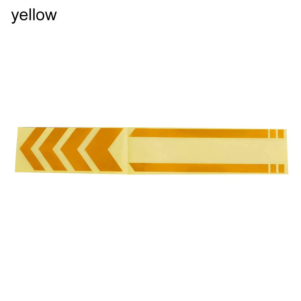 yellow Наклейки на мотоцикл, светоотражающие наклейки на колеса, наклейки на крыло, мотоциклетные наклейки на стрелу, Предупреждение льная лента для безопасности автомобиля, водонепроницаемые украшения, аксессуары - Цвет: yellow
