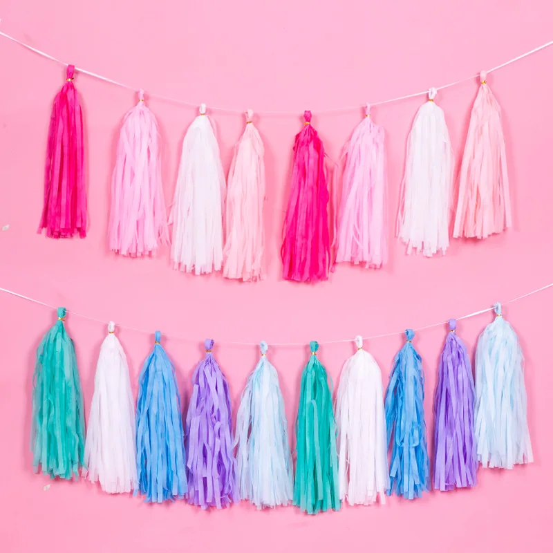 

35 см бумажная кисточка «сделай сам» для детского дня рождения, вечеринки, свадьбы, фестиваля, шар, кисточка, занавеска, лента 5 шт./пакет