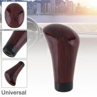 universal pvc peach wood pattern car refit manual gear shift knob with four plastic adapter special wrench mounting screws