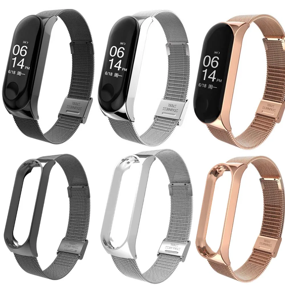 Браслет для mi Band 4 и 3, металлический браслет, аксессуары для смарт-браслета для Xiaomi mi, браслет Xia mi Xaio mi Xao mi Xio mi
