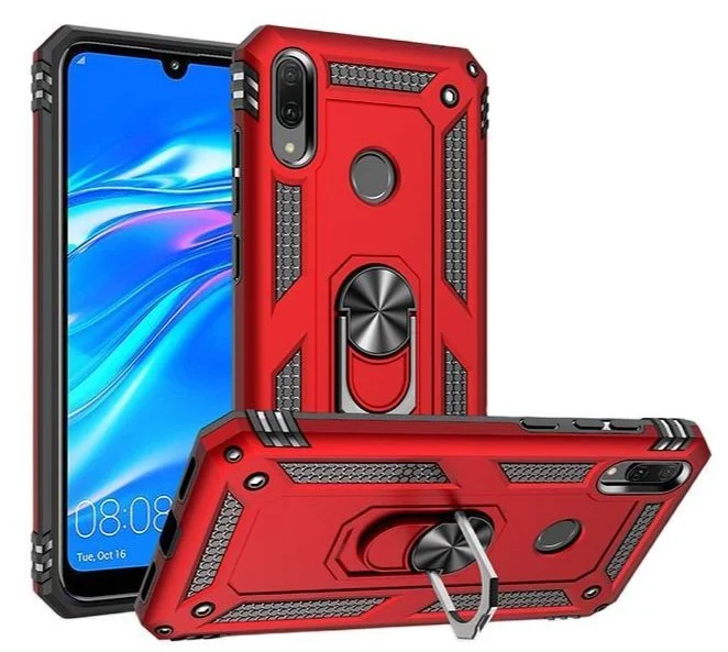 

Phone Case For Huawei Mate 20 20X P20 Lite Y9 Y5 Y7 Y6 Pro Prime 2019 Armor With Ring Bracket Car Magnetic Protection Back Cover