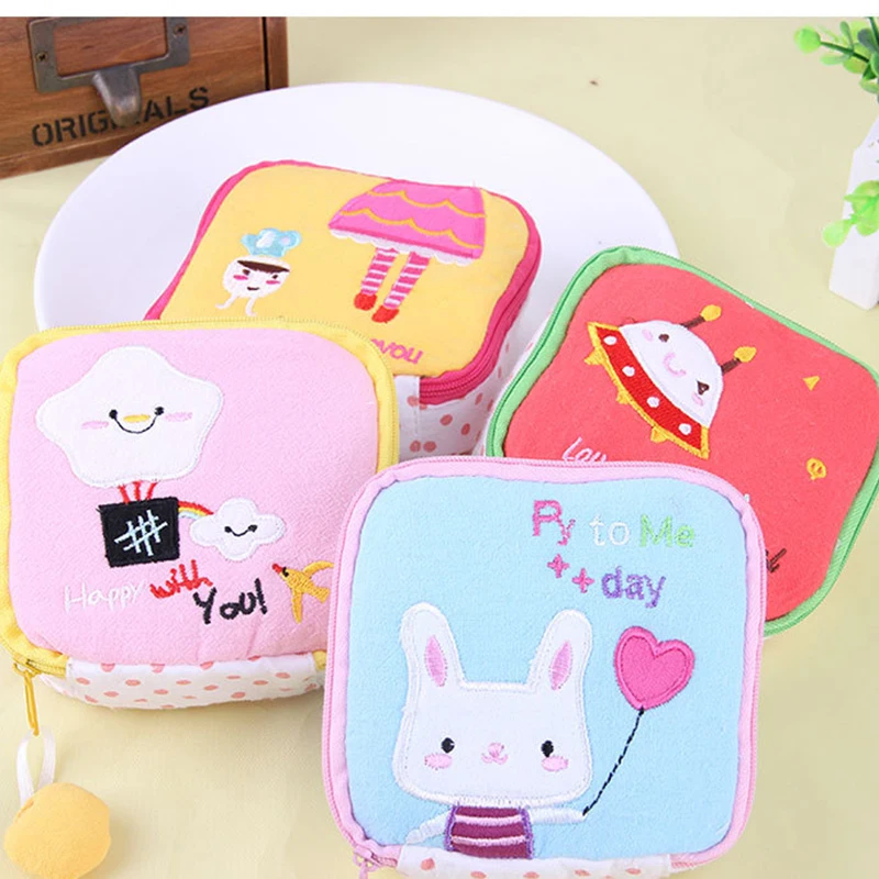 Милый мультфильм гигиеническая салфетка сумка для хранения мягкий хлопок