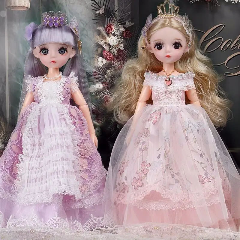 Новинка 30 см BJD кукла принцессы 3D глаза 16 суставов подвижная 1/6 платье для свадьбы