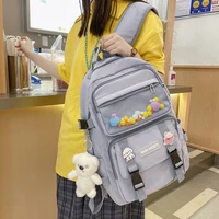 large capacity women backpack student waterproof multi pocket travel bag high quality school bag for teen girl backpack