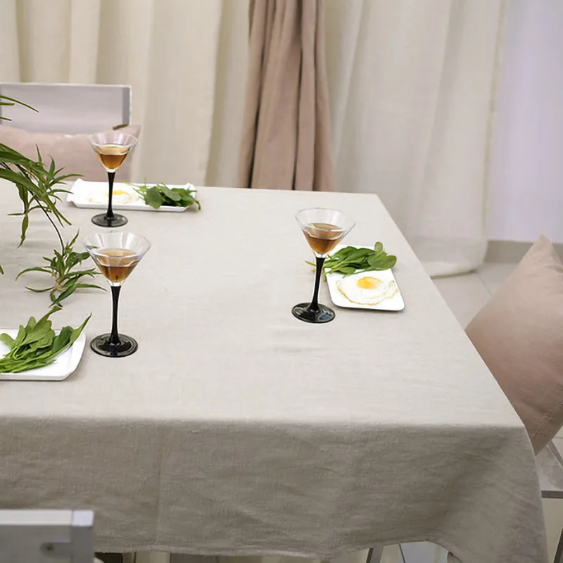 Вискоза льняные скатерти для стола натуральный Цвет покрытие домашней кухни