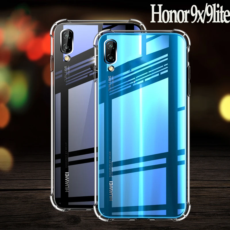 honor 9 чехол huawei lite защитный на Мягкий Прозрачный Силикон ТПУ чехлы хонор x