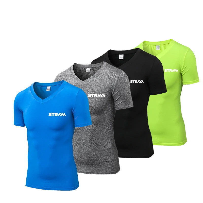 

Men's Cycling Shirt Breathable Dry Quick Soft Solid V-Neck Fitness Sports Bicycle Clothing Men Summer Motocross Bike Motocycle
