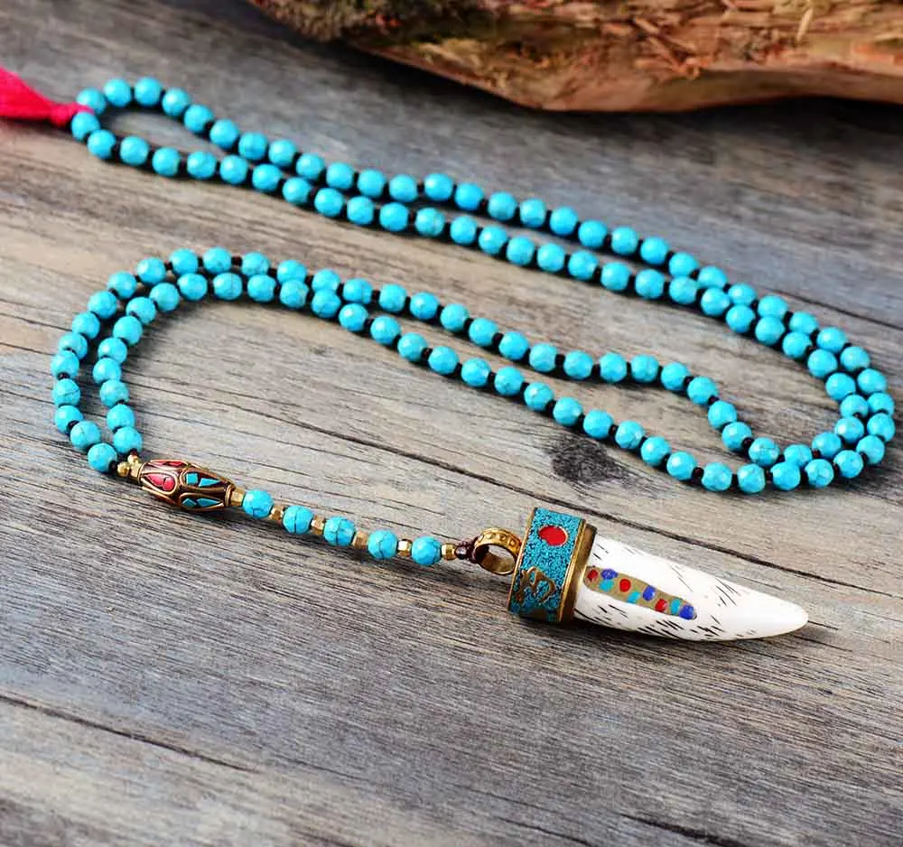 Ожерелье с кисточками 6 мм граненые золотые бусины непальское ожерелье подвеской