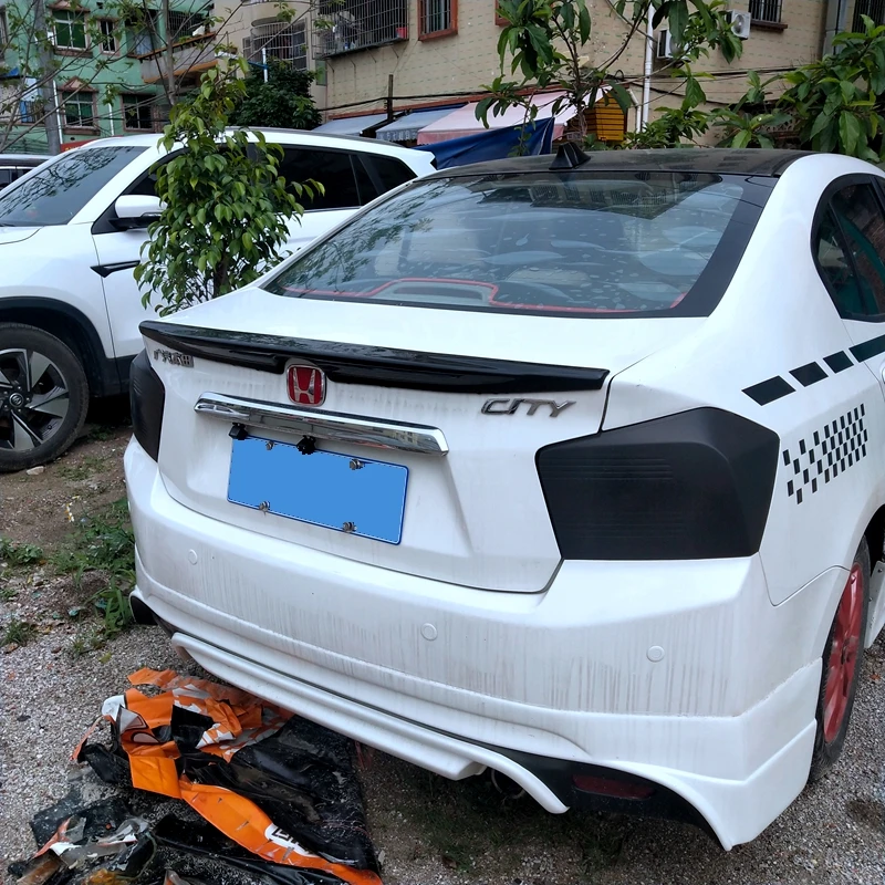 

Compatible With Honda City 2009--2014 Year Spoiler Coated Carbon Fiber Factory Style Rear Wing Sport Accessories Body Kit