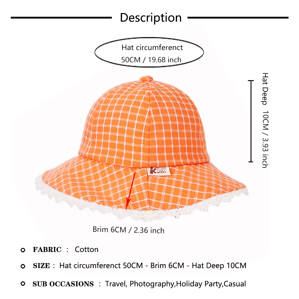 Детские шапки и кепки летняя шапка от солнца в клетку для девочек Повседневная