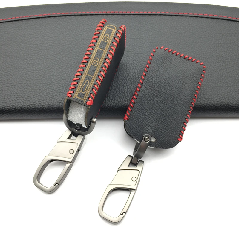 Верхний слой кожаный гелевый Чехол для автомобильного ключа чехол держатель VOLVO