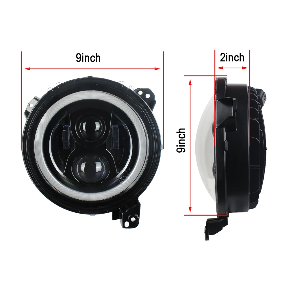 Hi ближнего света лампы 110 Вт с белым углом глаза фары для jeep wrangler JL 2018