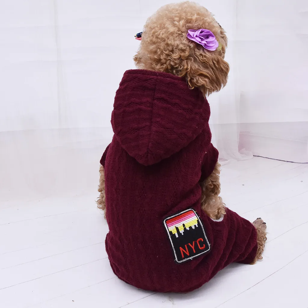 Милые собака и кошка, модная одежда для домашних животных, четырехногая, теплая одежда, осенне-зимняя одежда для собак, одежда для маленьких собак